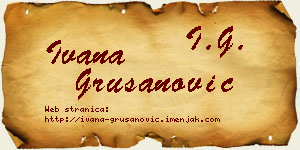 Ivana Grušanović vizit kartica